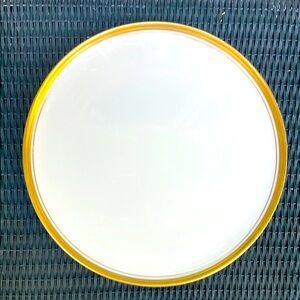 Lenox Cake Plate Dessert Stand Large 12” Wide Vintage 24k Double Gold Rim EUC